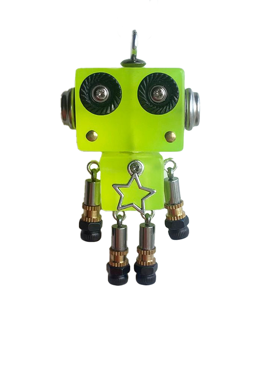 Neon Green Robot | Keychain & Necklace